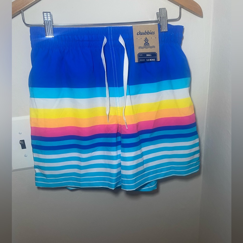Chubbies Men's Blue Striped Swim Shorts